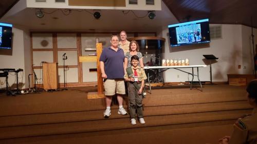 Tenderfoot Advancement at Troop Court of Honor - May, 2023